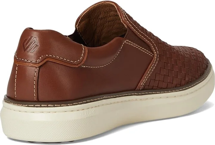 Johnston & Murphy Mcguffey 2 Woven Slip-On Men's Shoes Tan Woven Full Grain : 11 W (EE), Leather - Image 4