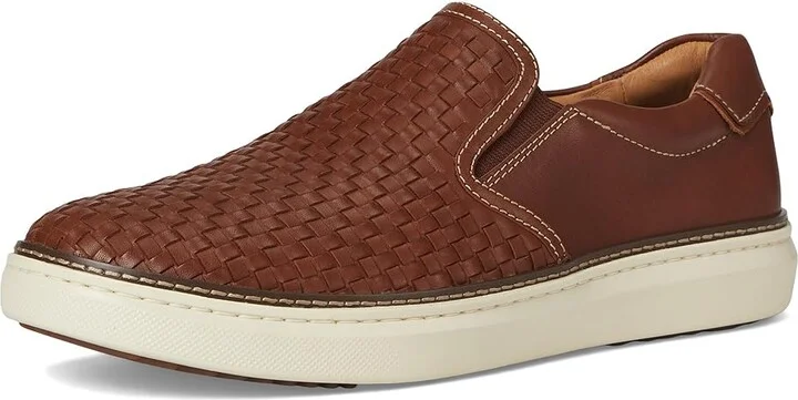 Johnston & Murphy Mcguffey 2 Woven Slip-On Men's Shoes Tan Woven Full Grain : 11 W (EE), Leather - Image 5