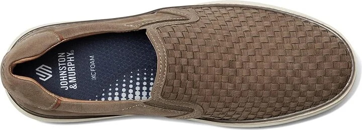 Johnston & Murphy Mcguffey 2 Woven Slip-On Men's Shoes Taupe Woven Tumbld Nubuck : 7 M (D), Leather - Image 2