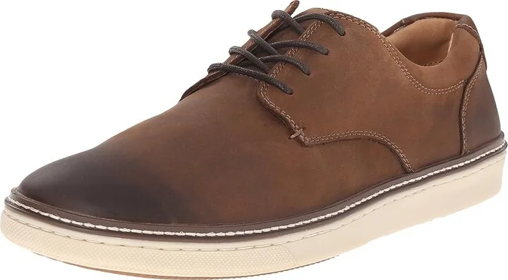 Johnston & Murphy McGuffey Casual Plain Toe Sneaker Men's Lace up casual Shoes Brown Oiled Full Grain : 8 M (D), Leather - Image 2