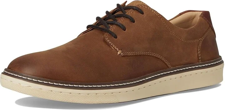Johnston & Murphy McGuffey Casual Plain Toe Sneaker Men's Lace up casual Shoes Brown Oiled Full Grain : 8 M (D), Leather - Image 6