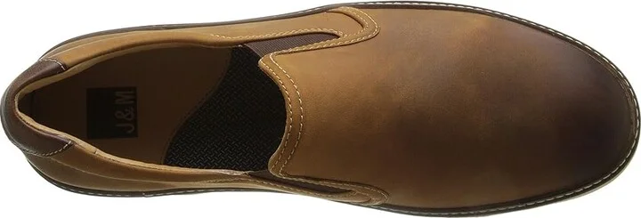 Johnston & Murphy McGuffey Casual Slip-on Sneaker Men's Slip on Shoes Tan Oiled Full Grain : 8 M (D), Leather/Suede - Image 3