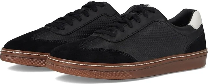 Johnston & Murphy Mcguffey T-Toe Men's Shoes Black Full Grain/Suede : 8.5 M (D), Leather