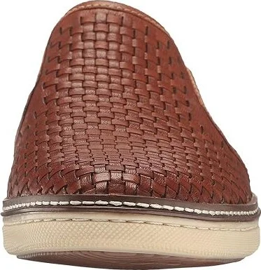 Johnston & Murphy McGuffey Woven Casual Slip-On Sneaker Men's Slip on Shoes Tan Full Grain : 8 M (D), Full Grain leather - Image 6