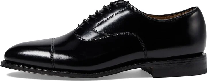 Johnston & Murphy Melton Classic Dress Cap Toe Oxford Men's Lace Up Cap Toe Shoes Black Brushed Veal : 7.5 D (M), Leather - Image 7