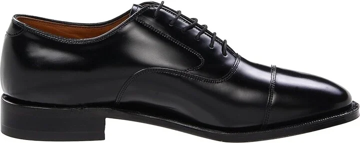 Johnston & Murphy Melton Classic Dress Cap Toe Oxford Men's Lace Up Cap Toe Shoes Black Brushed Veal : 7.5 D (M), Leather - Image 8