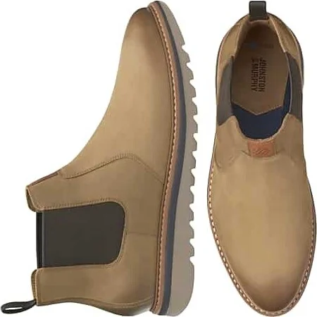 Johnston & Murphy Men's Braydon Plain Toe Chelsea Boots Brown