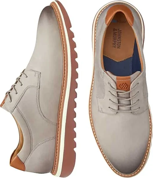 Johnston & Murphy Men's Braydon Plain Toe Oxfords Gray