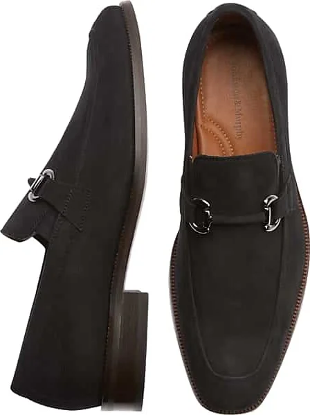 Johnston & Murphy Men's Everett Suede Horsebit Loafers Black