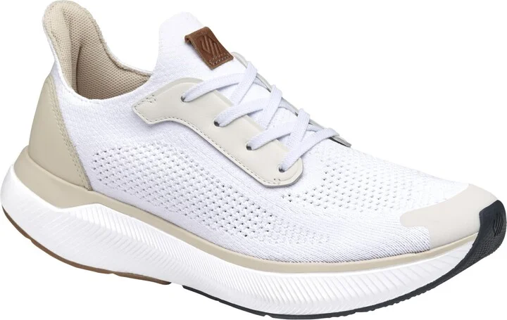 Johnston & Murphy Men's Miles Knit Lace-Up - White - Size 8 - M