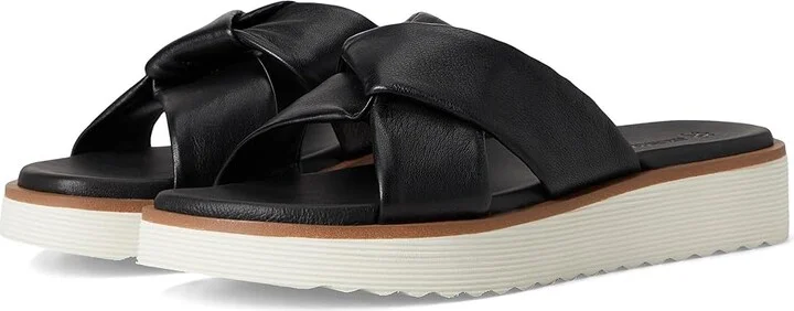 Johnston & Murphy Mitzi Knotted Slide Women's Sandals Black : 8 M, Leather