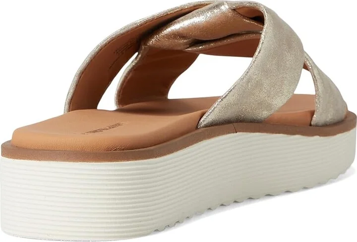 Johnston & Murphy Mitzi Knotted Slide Women's Sandals Champagne : 8.5 M, Leather - Image 4