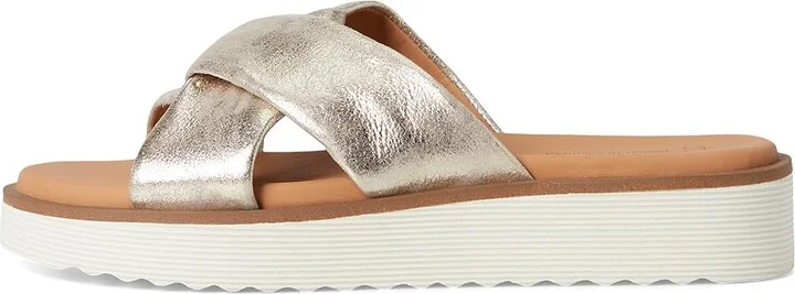 Johnston & Murphy Mitzi Knotted Slide Women's Sandals Champagne : 8.5 M, Leather - Image 6