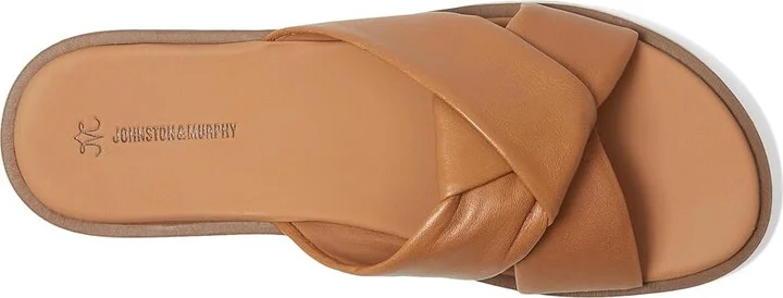 Johnston & Murphy Mitzi Knotted Slide Women's Sandals Tan : 10 M, Leather - Image 2