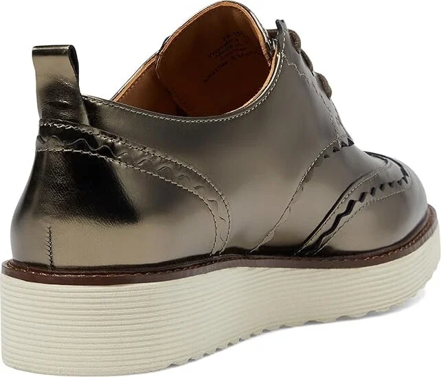 Johnston & Murphy Mitzi Scalloped Oxford Women's Flat Shoes Bronze : 7.5 M, Leather - Image 4