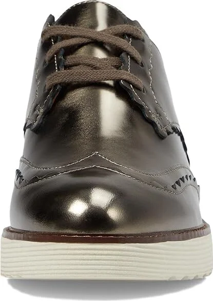 Johnston & Murphy Mitzi Scalloped Oxford Women's Flat Shoes Bronze : 7.5 M, Leather - Image 5