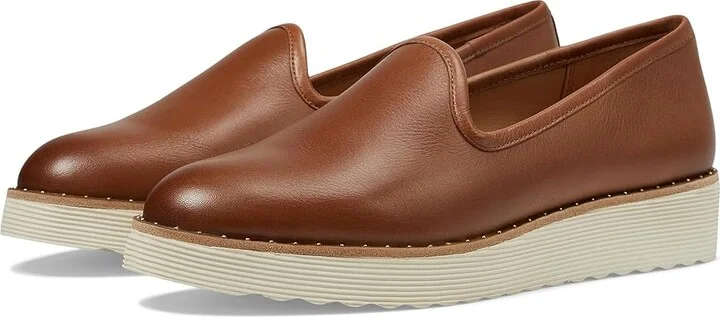 Johnston & Murphy Mitzi Venetian Women's Flat Shoes Cognac : 9.5 M, Leather