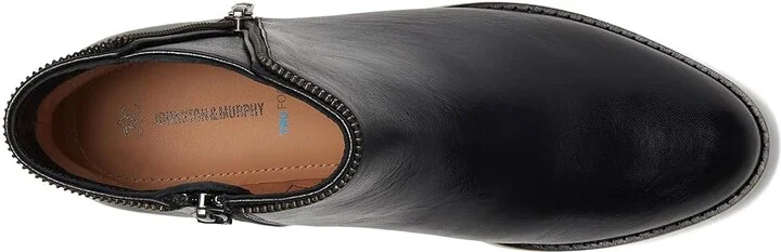 Johnston & Murphy Mitzi Zipper Bootie High Women's Heels Black : 6 M, Leather - Image 2