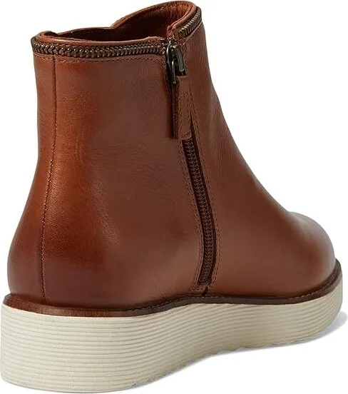 Johnston & Murphy Mitzi Zipper Bootie High Women's Heels Cognac : 7 M, Leather - Image 4