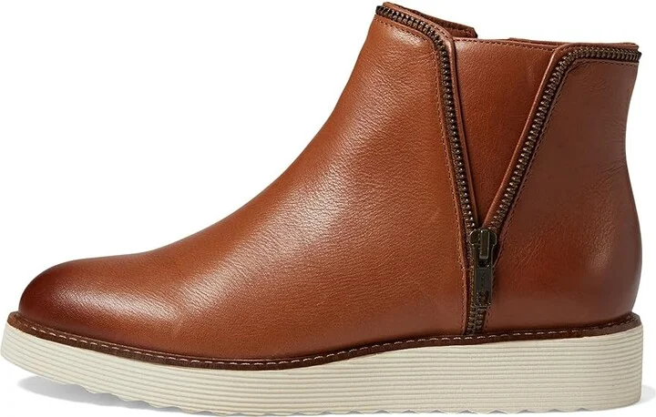 Johnston & Murphy Mitzi Zipper Bootie High Women's Heels Cognac : 7 M, Leather - Image 6