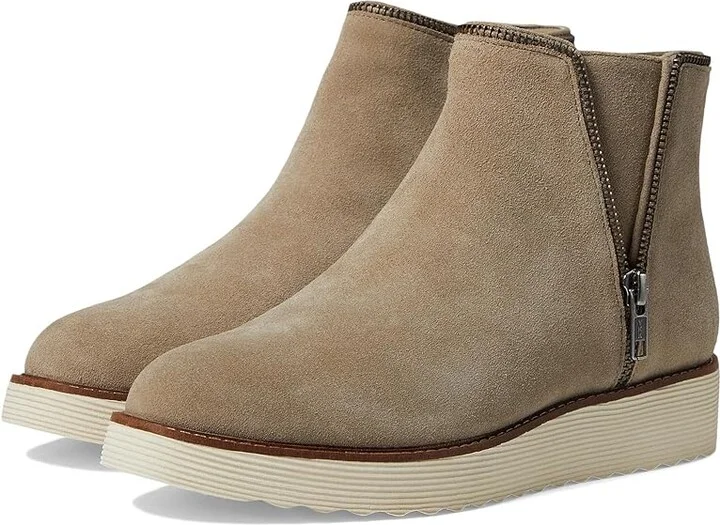 Johnston & Murphy Mitzi Zipper Bootie High Women's Heels Taupe : 7 M, Leather