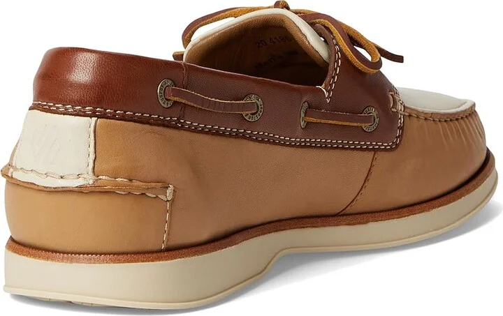 Johnston & Murphy Monaco 2-Eye Boat Shoe Men's Lace-up Boots Tan Sheepskin : 12 M (D), Leather - Image 4