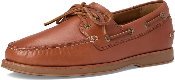 Johnston & Murphy Monaco 2-Eye Boat Shoe Men's Lace-up Boots Tan Sheepskin : 9.5 M (D), Leather - Image 5