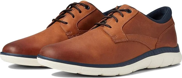Johnston & Murphy Parsons Plain Toe Men's Shoes Tan : 8 D (M), Leather/Textile