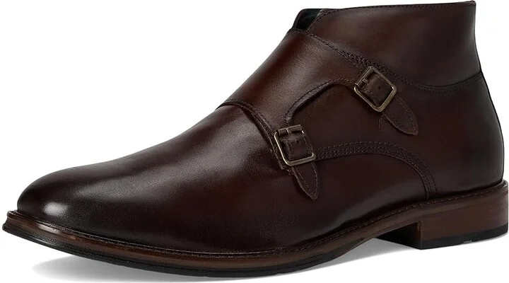 Johnston & Murphy Raleigh Double Buckle Boots Men's Boots Mahogany Full Grain : 14 M (D), Leather - Image 5