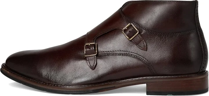 Johnston & Murphy Raleigh Double Buckle Boots Men's Boots Mahogany Full Grain : 14 M (D), Leather - Image 6