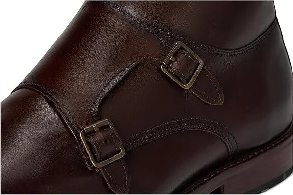 Johnston & Murphy Raleigh Double Buckle Boots Men's Boots Mahogany Full Grain : 14 M (D), Leather - Image 7