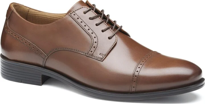Johnston & Murphy Reeve Cap Toe Brown Full Grain -Size 10.5M