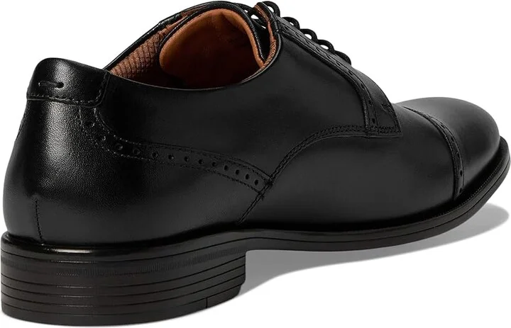 Johnston & Murphy Reeve Cap Toe Men's Lace Up Wing Tip Shoes Black : 8.5 M (D), Full Grain leather - Image 4