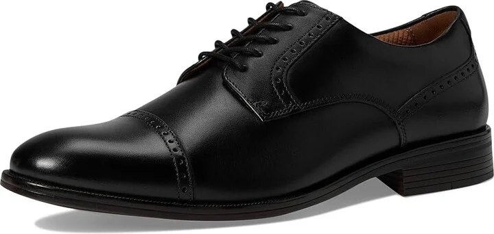 Johnston & Murphy Reeve Cap Toe Men's Lace Up Wing Tip Shoes Black : 8.5 M (D), Full Grain leather - Image 5