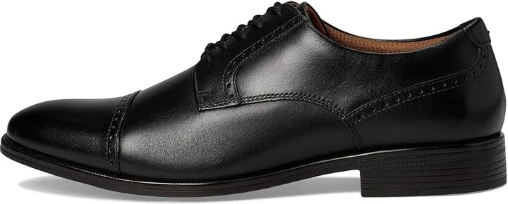 Johnston & Murphy Reeve Cap Toe Men's Lace Up Wing Tip Shoes Black : 8.5 M (D), Full Grain leather - Image 6