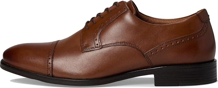 Johnston & Murphy Reeve Cap Toe Men's Lace Up Wing Tip Shoes Brown : 9.5 W (EE), Full Grain leather - Image 6