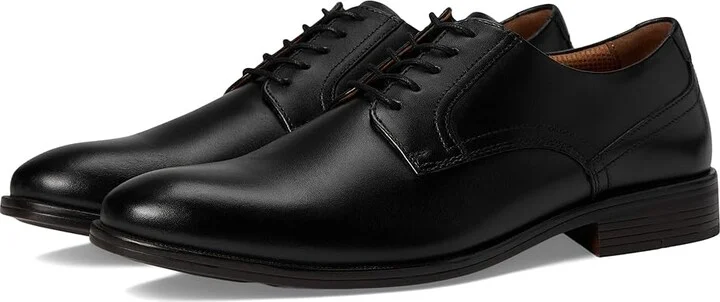 Johnston & Murphy Reeve Plain Toe Men's Lace Up Wing Tip Shoes Black : 13 M (D), Leather