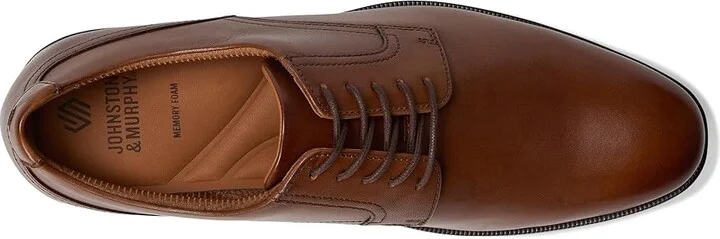 Johnston & Murphy Reeve Plain Toe Men's Lace Up Wing Tip Shoes Brown : 10 M (D), Leather - Image 2