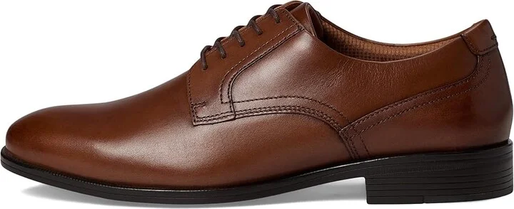 Johnston & Murphy Reeve Plain Toe Men's Lace Up Wing Tip Shoes Brown : 10 M (D), Leather - Image 6