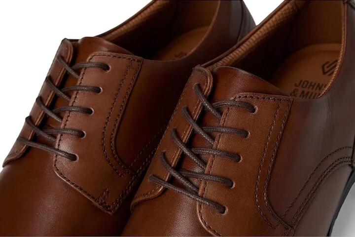 Johnston & Murphy Reeve Plain Toe Men's Lace Up Wing Tip Shoes Brown : 10 M (D), Leather - Image 7