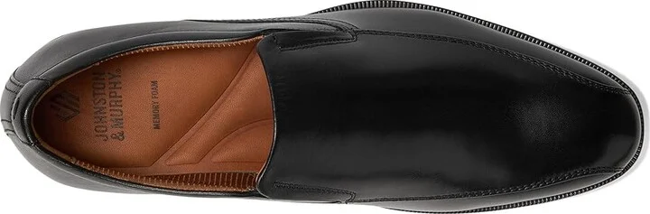 Johnston & Murphy Reeve Run-Off Venetian Men's Lace Up Wing Tip Shoes Black : 9 M (D), Leather - Image 2