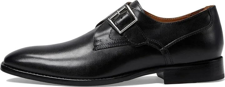 Johnston & Murphy Richland Monk Strap Men's Lace Up Wing Tip Shoes Black Full Grain : 11 M (D), Leather/Rubber/Sheepskin - Image 6