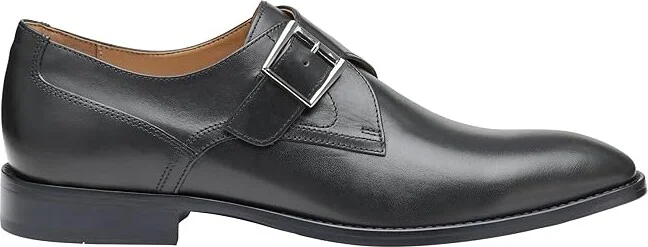 Johnston & Murphy Richland Monk Strap Men's Lace Up Wing Tip Shoes Black Full Grain : 11 M (D), Leather/Rubber/Sheepskin - Image 7