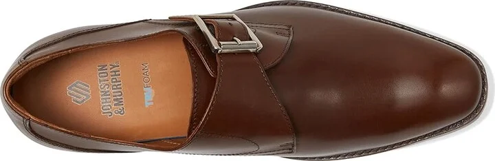 Johnston & Murphy Richland Monk Strap Men's Lace Up Wing Tip Shoes Mahogany Full Grain : 13 M (D), Leather/Rubber/Sheepskin - Image 2