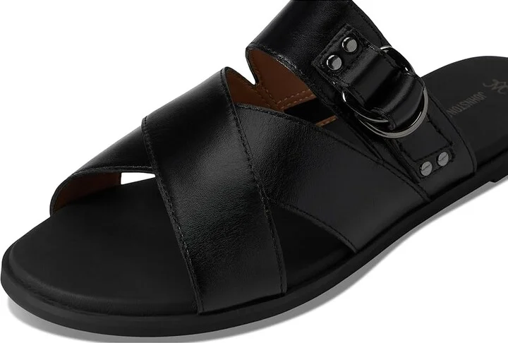 Johnston & Murphy Shayla Cross-Band Slide Women's Sandals Black : 9 M, Leather - Image 7