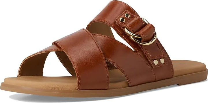 Johnston & Murphy Shayla Cross-Band Slide Women's Sandals Cognac : 8 M, Leather - Image 5