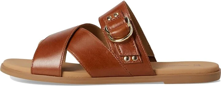 Johnston & Murphy Shayla Cross-Band Slide Women's Sandals Cognac : 8 M, Leather - Image 6