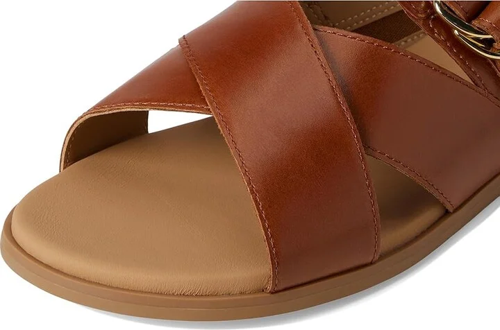 Johnston & Murphy Shayla Cross-Band Slide Women's Sandals Cognac : 8 M, Leather - Image 7