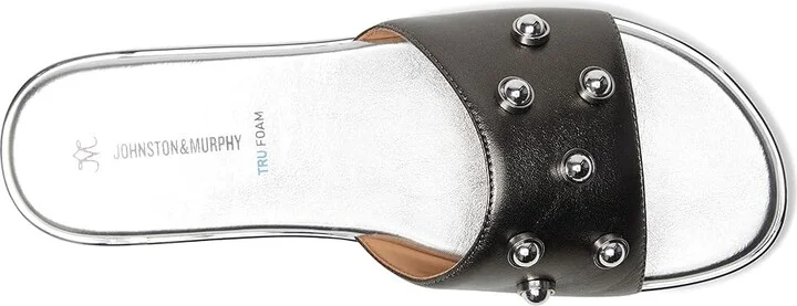 Johnston & Murphy Shayla Embellished Slide Women's Sandals Pewter : 7 M, Leather - Image 2