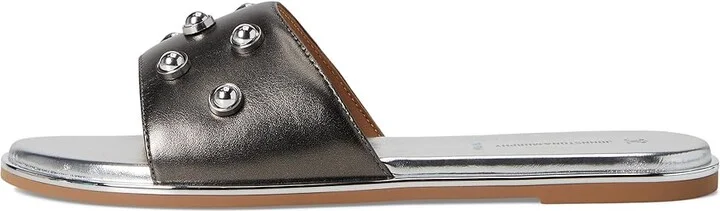 Johnston & Murphy Shayla Embellished Slide Women's Sandals Pewter : 7 M, Leather - Image 6